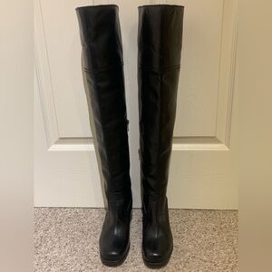 Frye Black Over the Knee Leather - Kendall Boots, size 7, Excellent condition!